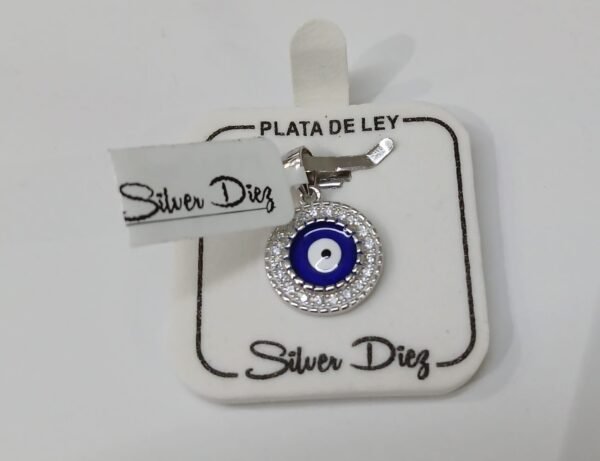 Colgante con ojo turco plata de Ley