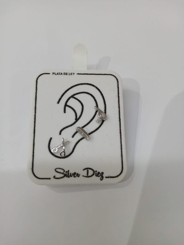 Pendientes motivos peluquería. Plata de Ley
