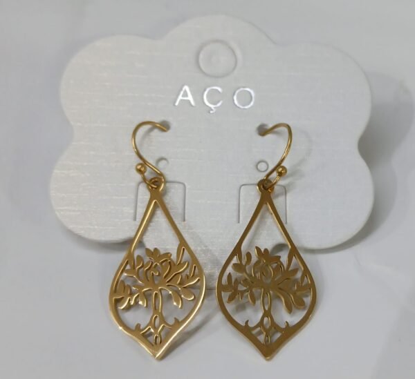 Pendientes árbol dorado