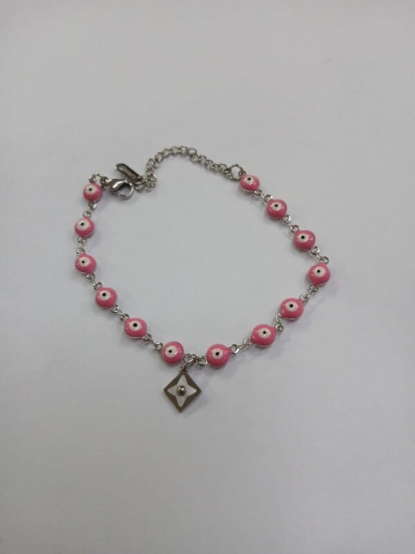 Pulsera ojo turco rosa
