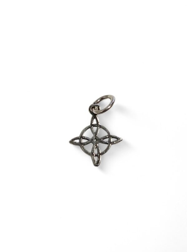 Colgante mini nudo de bruja plata 925-sin cadena 10mm