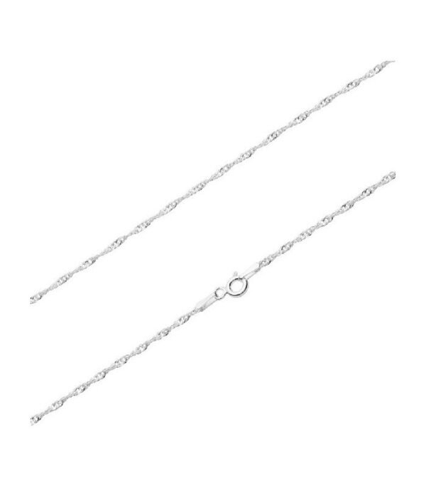 Cadena trenzada plata 925-45cm