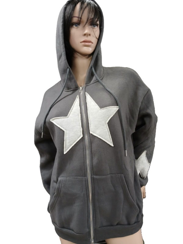 Sudadera con Cremallera Gris