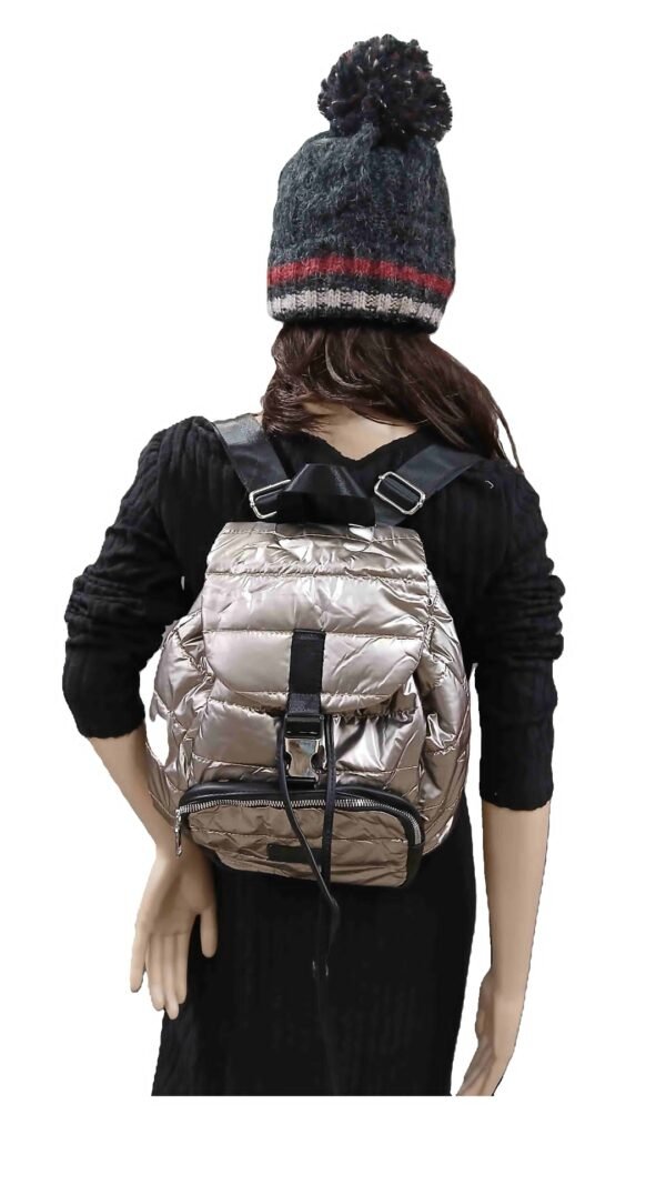 Mochila Gris Brillante para Mujer