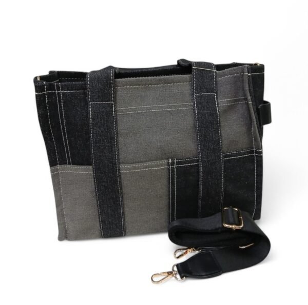 Bolso vaquero negro semillas rígido