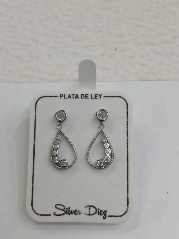 Pendientes de plata y circonitas