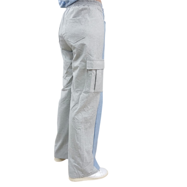 Pantalon vaquero combinado con algodón - Imagen 2
