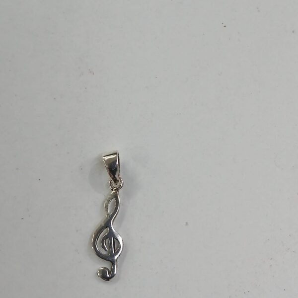 colgante clave de sol. plata de Ley - sin cadena