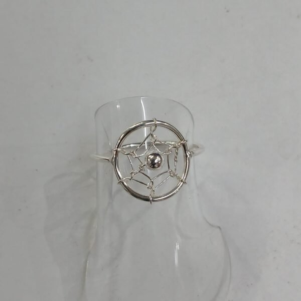anillo atrapsueños. talla 16. plata de Ley