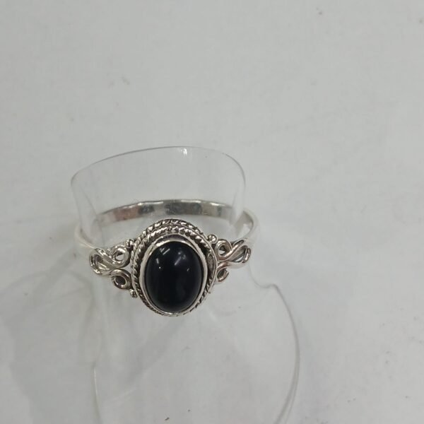 anillo piedra ónice. talla 19. plata de Ley