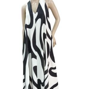 vestido blanco y negro. talla única