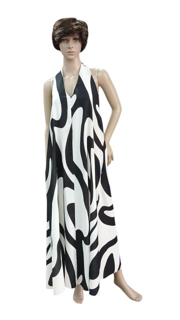 vestido blanco y negro. talla única
