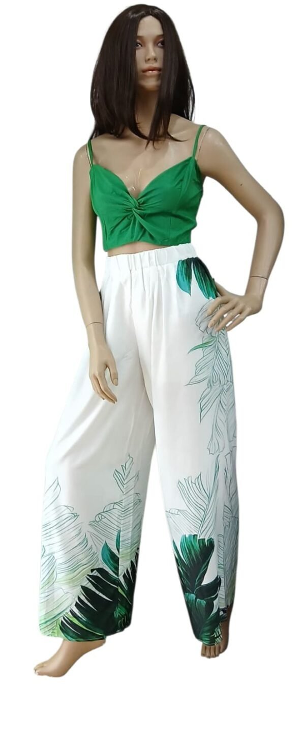 conjunto pantalón top verde