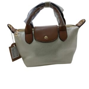Bolso polipiel dorado mate y marrón
