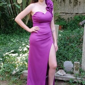Vestido color buganvilla con elastan talla única