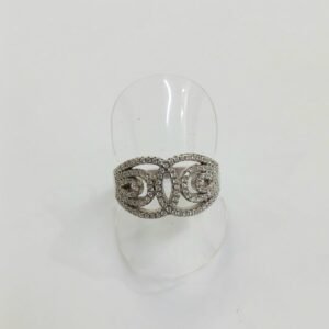Anillo de plata con circonitas | talla 21| Plata de Ley