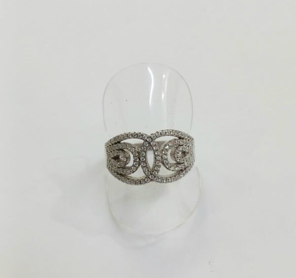 Anillo de plata con circonitas | talla 21| Plata de Ley