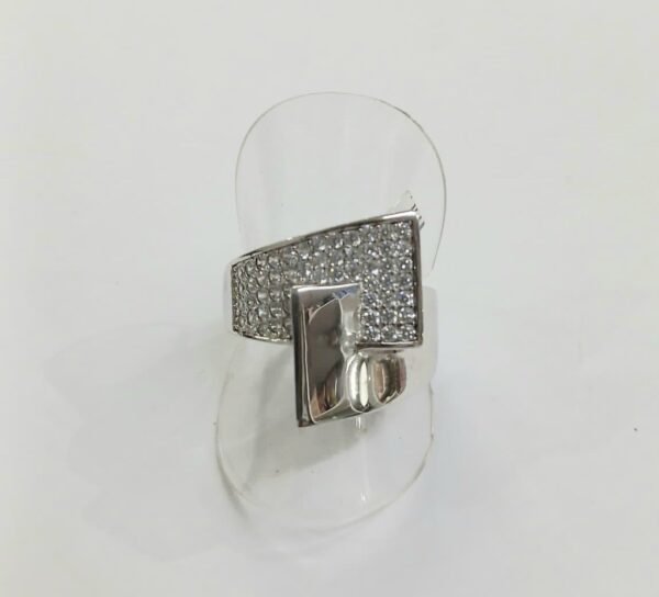 Anillo de plata con circonitas | talla 17 | Plata de Ley