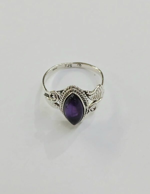 Anillo de Plata con amatista | talla 17 |  Plata de Ley