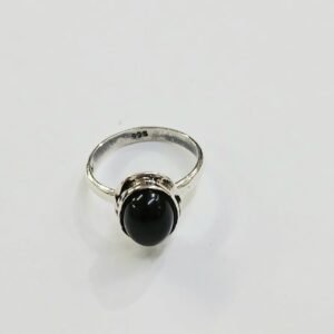 Anillo de plata con piedra onice | talla 17 | Plata de Ley