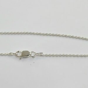Cadena de plata tipo cordón trenzado | 40 cm | Plata de Ley