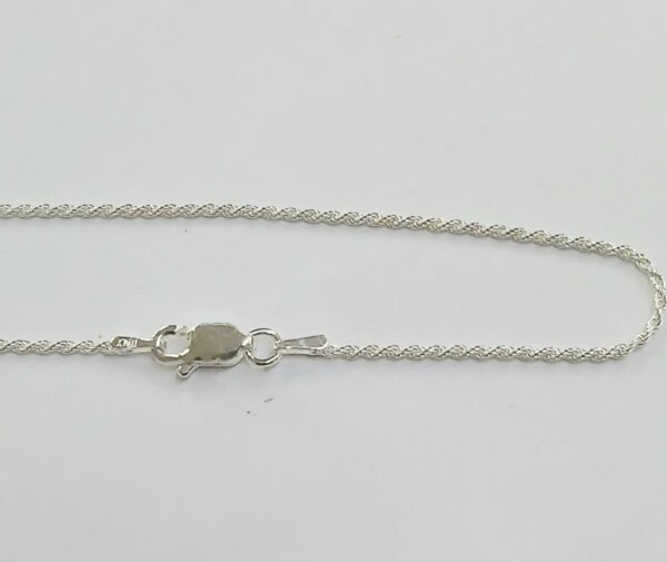 Cadena de plata tipo cordón trenzado | 40 cm | Plata de Ley