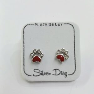 Pendientes Huella de Perrito | Plata de Ley