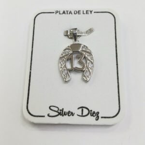 Colgante Herradura con Número 13 | Plata de Ley