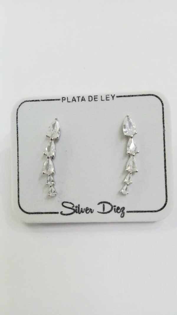 Pendientes Trepadores con Circonitas | Plata de Ley