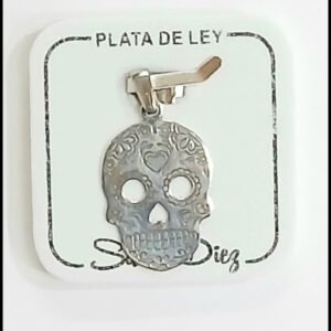 Colgante Calabera de Plata Oxidada | Plata de Ley
