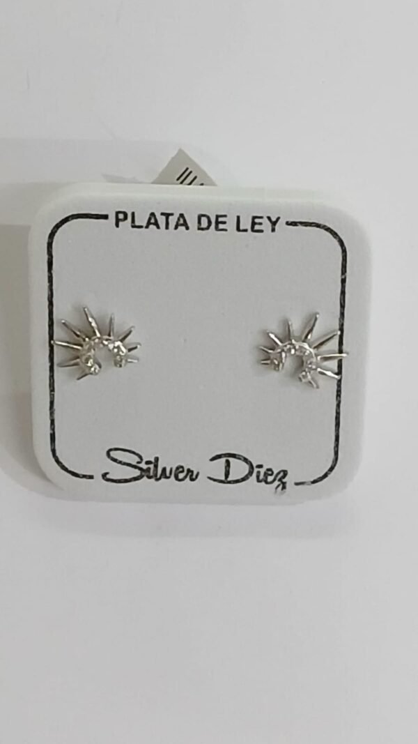Pendientes Omega con circonitas | Plata de Ley