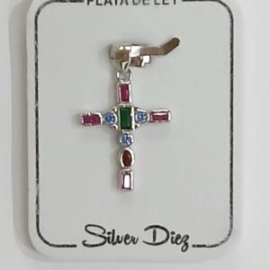 Colgante Cruz con circonitas | Plata de Ley