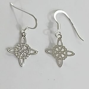 Pendientes nudo de bruja | Plata de Ley
