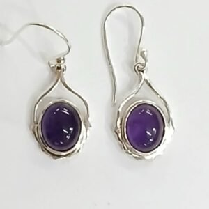 Pendientes plata y amatista | Plata de Ley