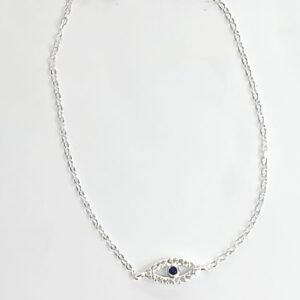 Pulsera Ojo Turco con circonitas | Plata de Ley