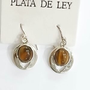 Pendientes de plata y Ojo de Tigre | Plata de Ley