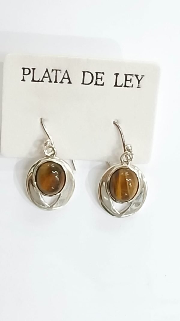 Pendientes de plata y Ojo de Tigre | Plata de Ley