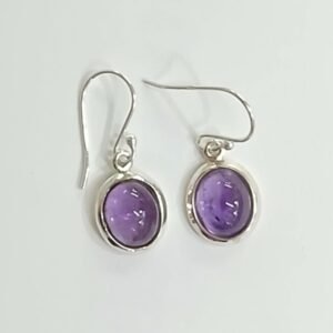 Pendientes de plata y amatista |Plata de Ley