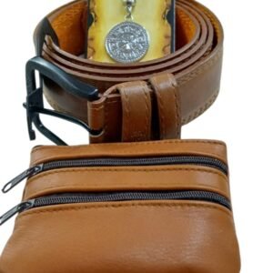 Pack cinturón, llavero y monedero