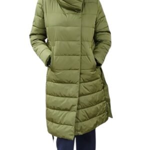 Abrigo con capucha verde