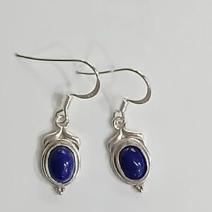 Pendientes plata y piedra lapislázuli | Plata de Ley
