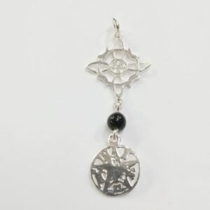 Colgante Nudo de Bruja, Ónice y Tetragrammaton | Plata de Ley