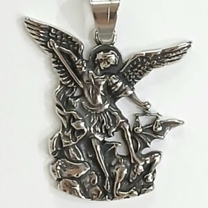 Colgante Arcángel Miguel 4 cm | Acero macizo
