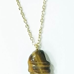 Cadena con Ojo de Tigre 3 cm | Acero dorado