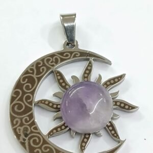 Sol y Luna con Amatista | Acero