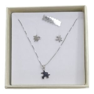 Conjunto piezas de puzzle | Plata de ley