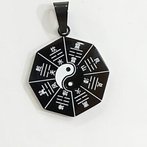 Colgante Ying Yang negro 3x3 cm