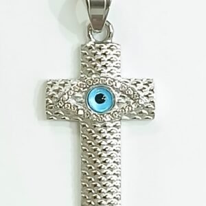 Colgante Cruz y Ojo que todo lo ve 4x3 cm