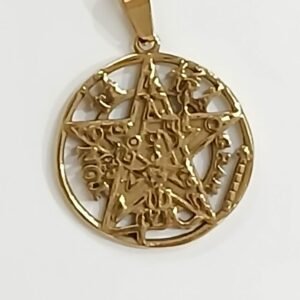 Colgante Tetragrammatón dorado 2,5x2,5 cm