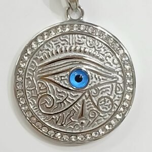 Colgante Ojo de Horus con circonitas 4x4 cm